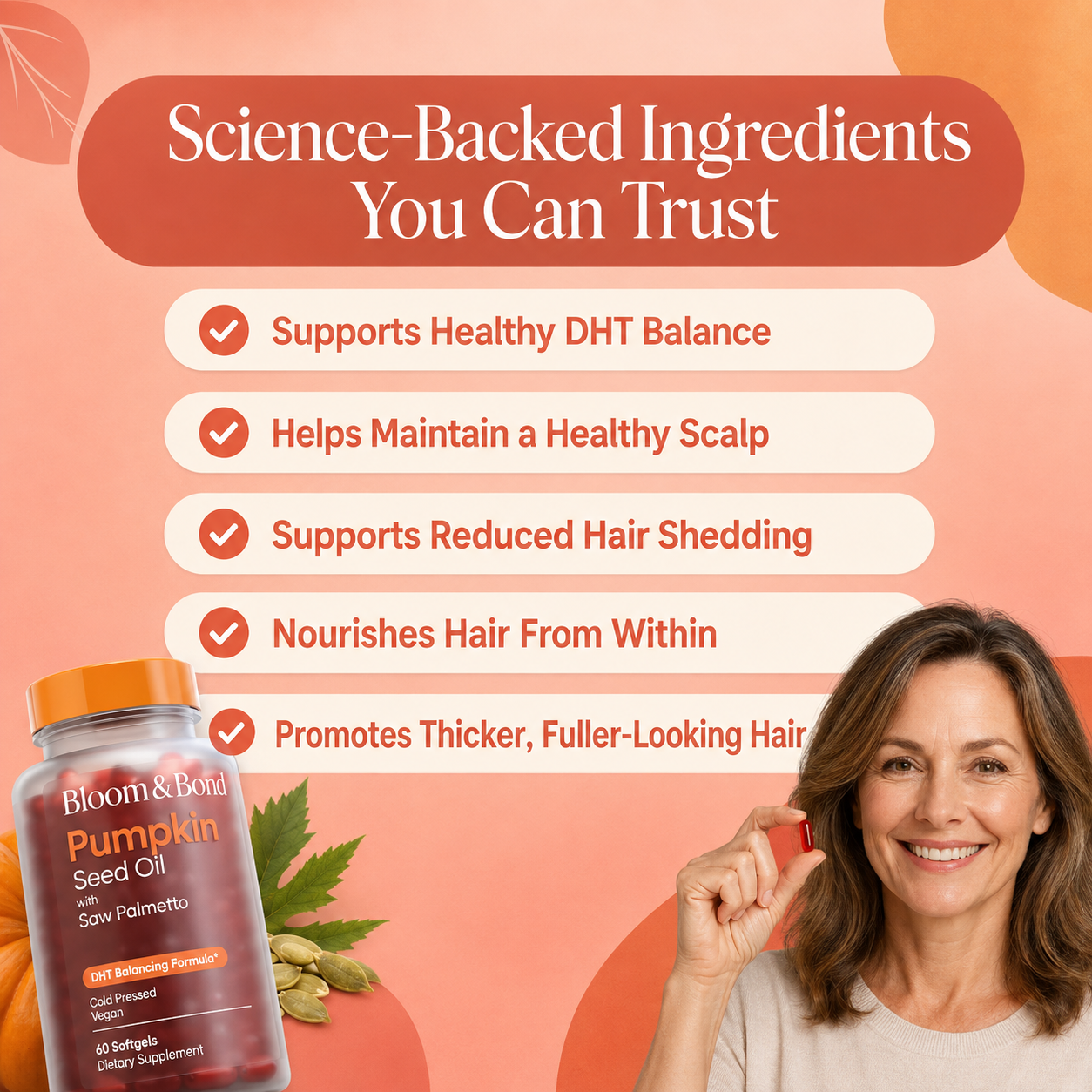 Bloom & Bond | Pumpkin Seed Oil Softgels